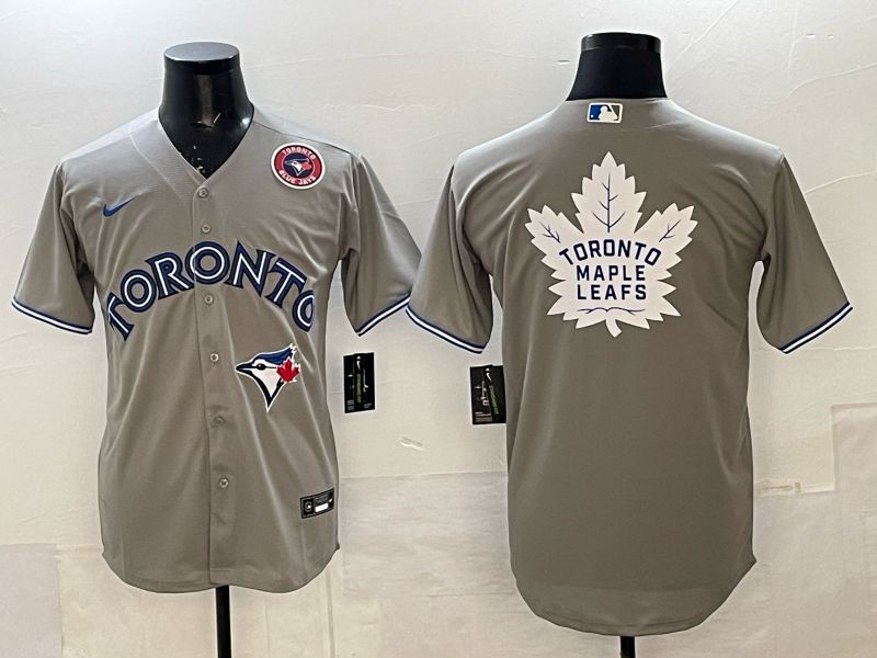 Men 2025 Nike Toronto Blue Jays Blank Grey Game MLB Jersey 04->toronto blue jays->MLB Jersey